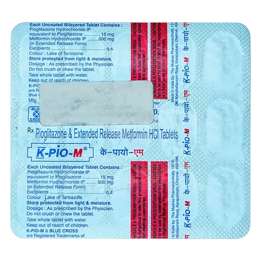 k pio m 15mg tablet 15's